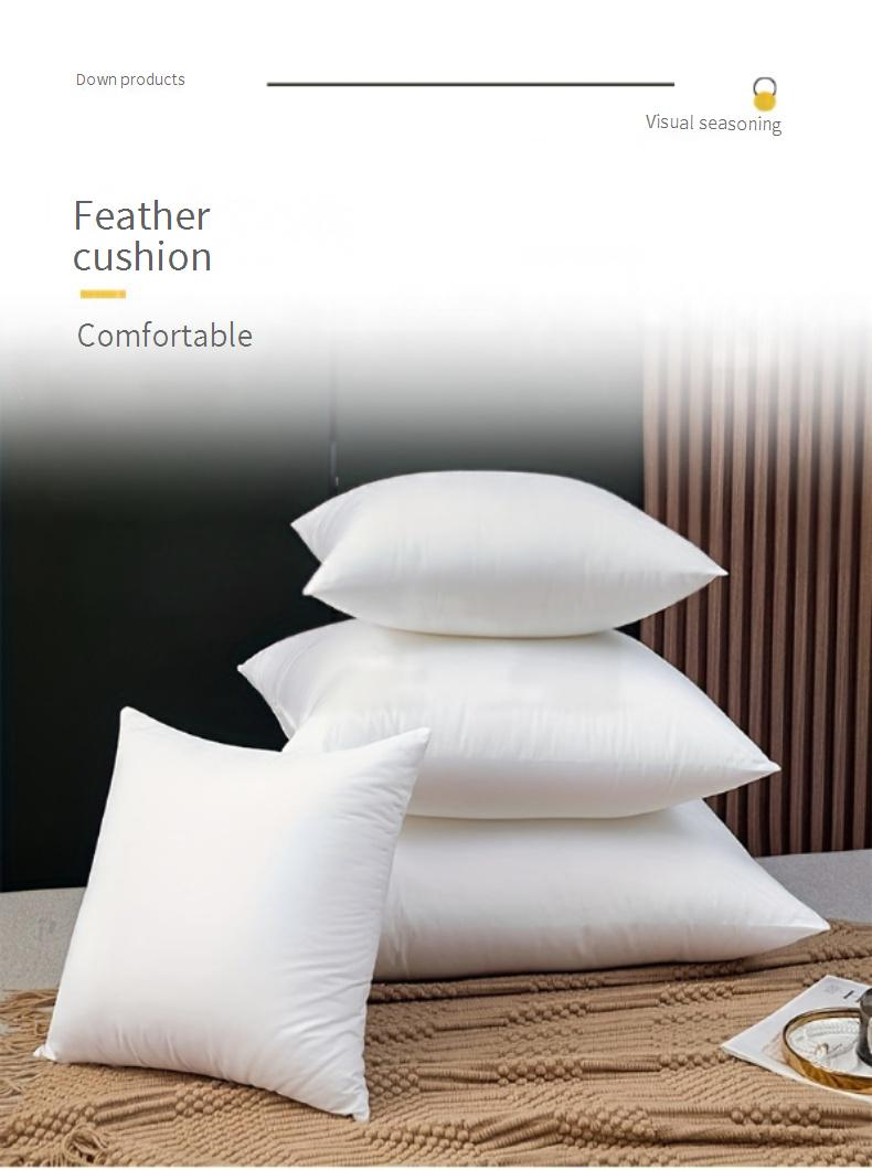 Premium-Federkisseneinlage – Anpassbarer quadratischer Kissenkern für Sofa, Bett und Auto (40 x 40 cm bis 60 x 60 cm, 1–5 cm Höhe, mittelhohe Federfüllung)_voghion.com