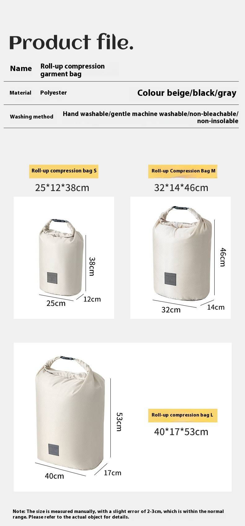 Travel Storage Bag Portable Large Capacity Compression Clothing Bag Dustproof Clothing Travel Storage Bag Luggage Packing Bag_voghion.com