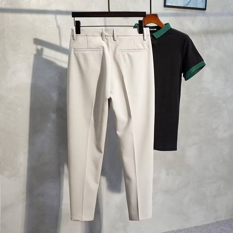 Herrenbekleidung Herren Stretch Slim-Fit Chinos - Leichte 9/4-Hose (All-Season Essential)_voghion.com