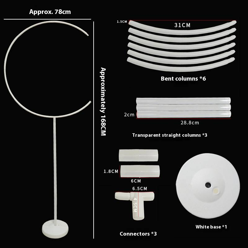 Eleganti decorazioni a forma di arco a forma di cuore e cerchio galleggiante per matrimoni, compleanni e feste - Ornamenti da tavolo e da soffitto in plastica resistente_voghion.com