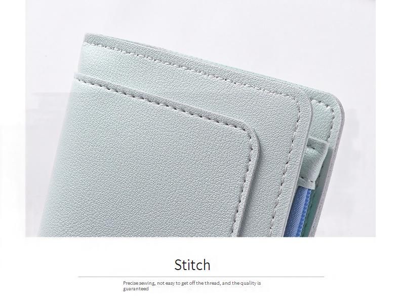 Portefeuille fin ENMEX pour femme avec plusieurs emplacements pour cartes et poche à monnaie – Organiseur de sac léger en PU pour vos essentiels du quotidien (noir, beige, rouge, bleu, violet)_voghion.com