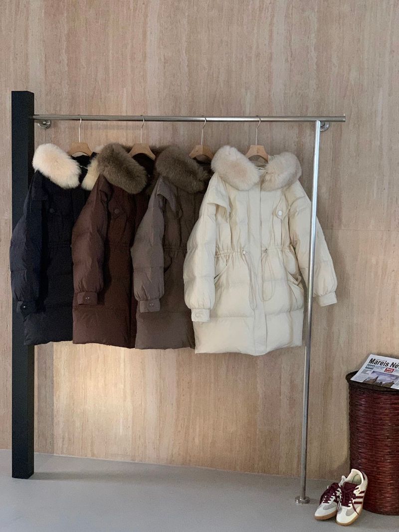 Winter New Style Down Jacket For Women, Mid-length, 90 White Duck Down, Stylish Korean Version, Thickened Coat_voghion.com