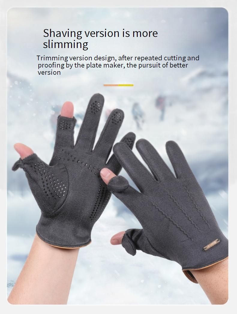 Gants de cyclisme d'hiver T-BAGWELL pour hommes et femmes - Compatibles avec les écrans tactiles, coupe-vent, antidérapants et thermiques, avec découpes pour les doigts et logo en métal_voghion.com