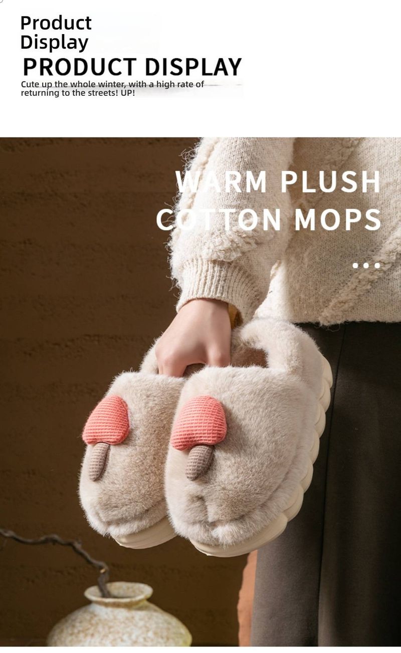 Plüschpantoffeln für Damen und Herren mit rutschfester PVC-Sohle | Winter-Hausschuhe | Weiches Fleecefutter | Dick gepolstertes Fußbett | Unisex-Komfort_voghion.com