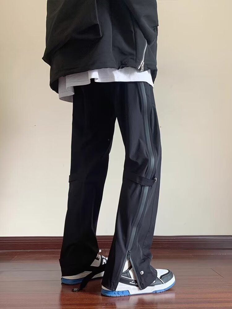 Pantalones de trabajo estilo americano Sprint para hombre, otoño e invierno, deportivos, holgados y funcionales, de felpa, de alta calidad._voghion.com