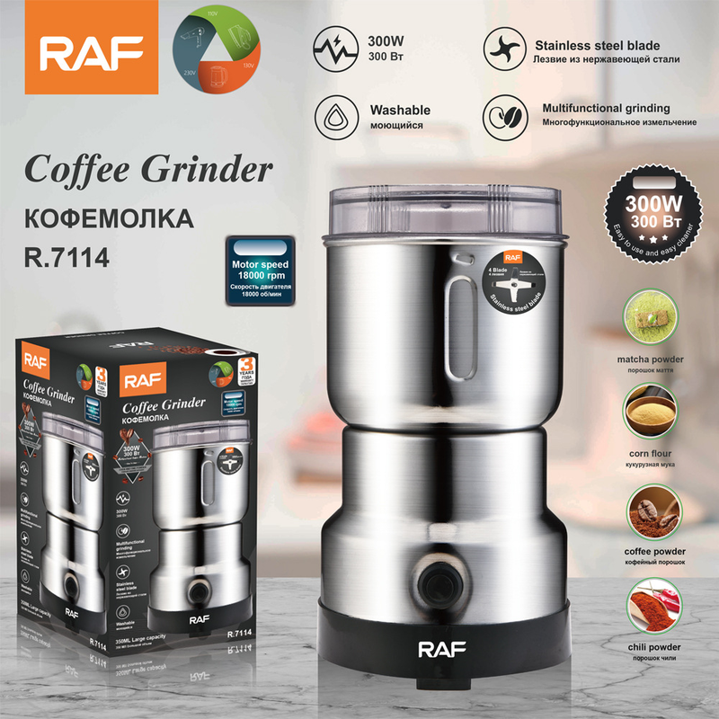 RAF Electric Dry Household Lightweight Grinding Cup Portable Coffee Bean Grinder R.7114_voghion.com
