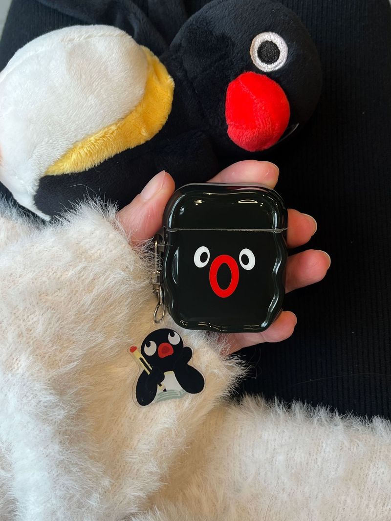Funny cartoon penguin pendant suitable for airpods3 protective case pro2 wireless Bluetooth 1/2 generation earphone case_voghion.com