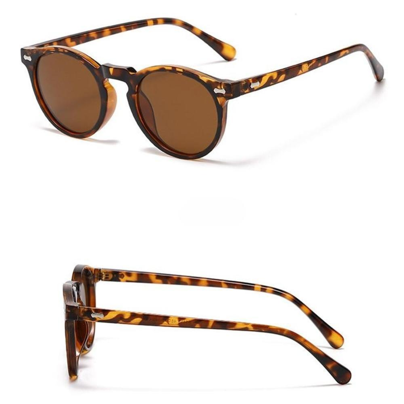 Mote 2024 polariserte solbriller menn kvinner merkevare designer retro runde solbriller vintage mann kvinne beskyttelsesbriller UV400 oculos_voghion.com