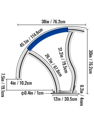 VEVOR Pool Handrail, 2Pack 30"x30" Swimming Pool Stair Rail, 304 Stainless Steel Stair Pool Hand Rail Rated 375lbs Load Capacity, Pool Rail With Quick Mount Base Plate, And Complete Mounting Accessory_voghion.com