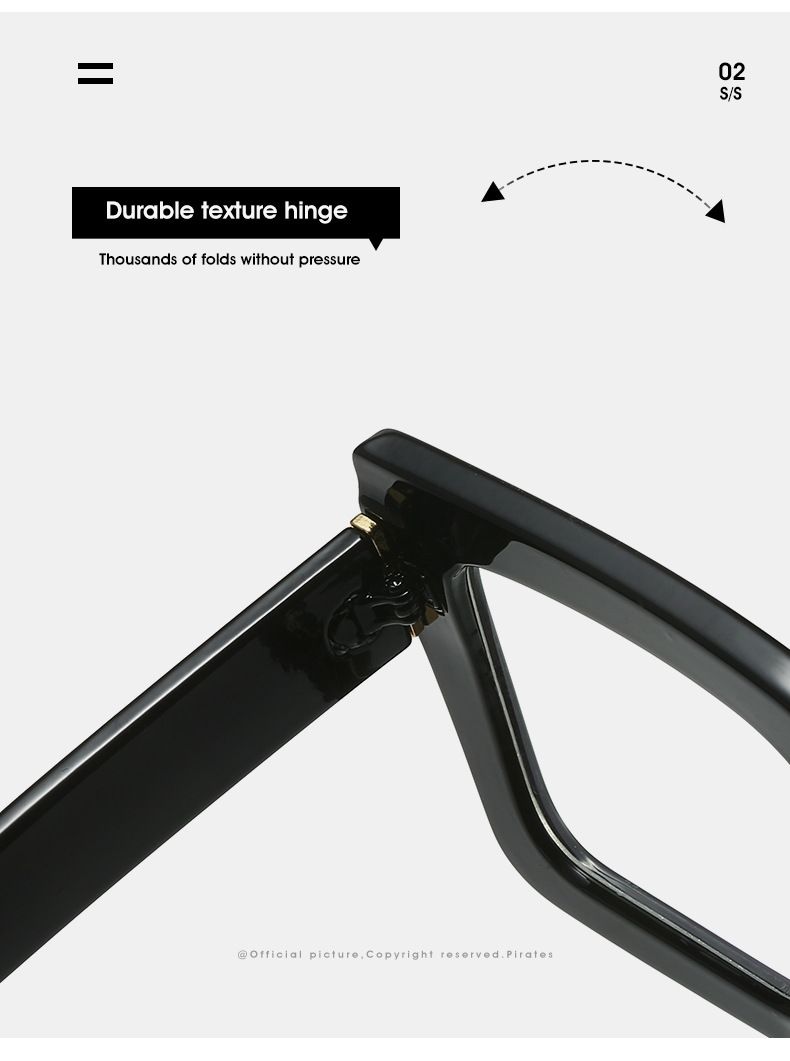 New Large Anti Blue Light For Women, Fashionable Computer Goggles, Dual Color Transparent Square Glasses Frame_voghion.com