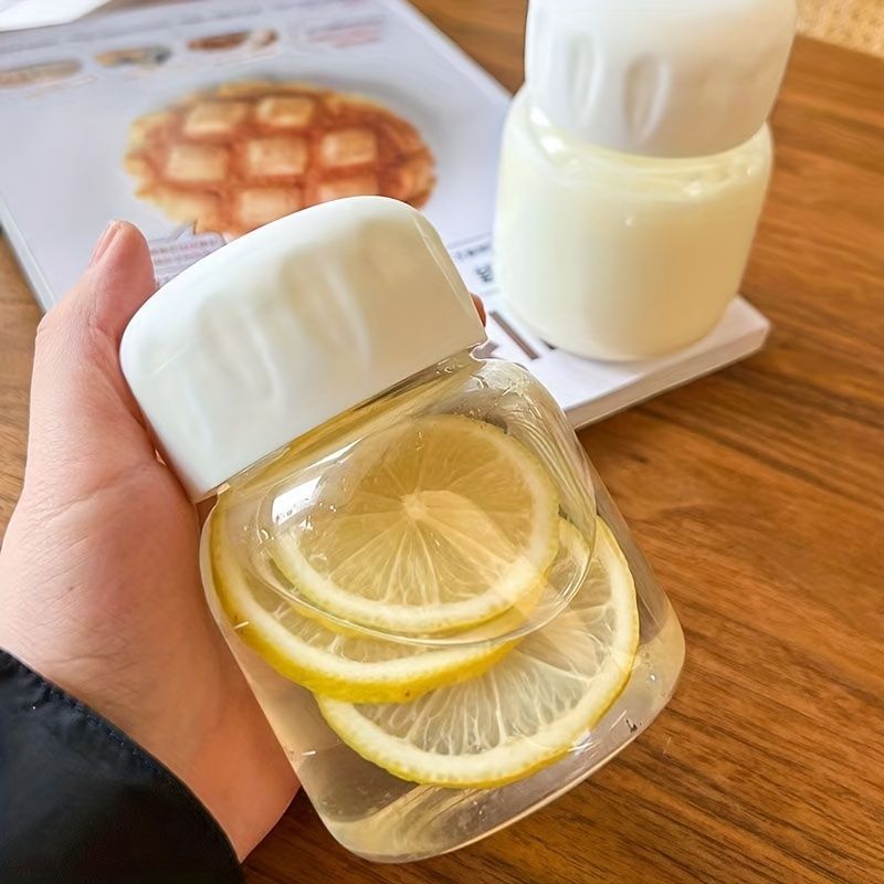 10,2 oz Mini-Wasserflasche aus Kunststoff, durchsichtiger Milchbecher, tragbar, wiederverwendbar, Trinkbecher, Sommer, Trinkgeschirr, Reisen, Outdoor, Geburtstag_voghion.com