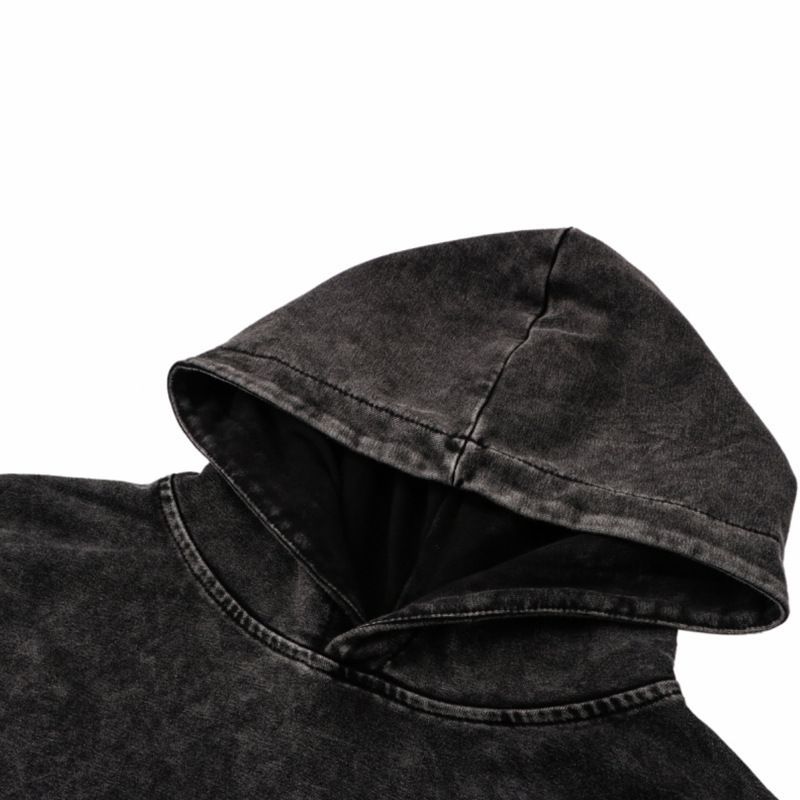 Felpa con cappuccio stile retrò da uomo, maglione lavato vecchio stile, semplice e casual, con cappuccio_voghion.com