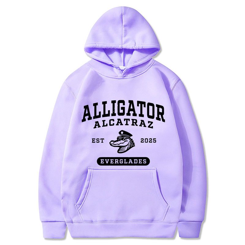 Lustiges, modisches und einzigartiges Unisex-Sweatshirt mit Kapuze und langen Ärmeln von Alligator Alcatraz_voghion.com