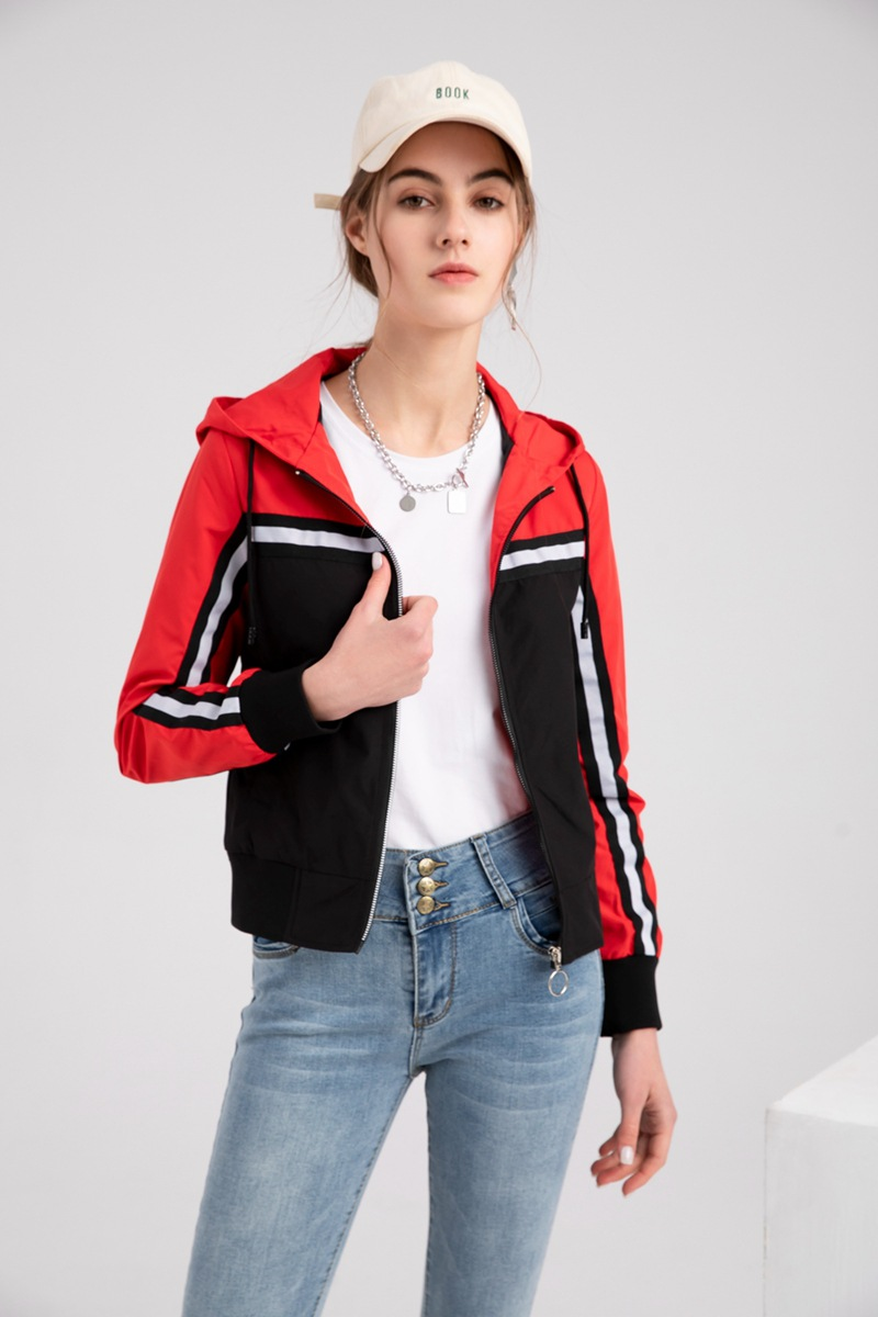 Women's Clothing Jacket Color Matching Casual Jacket Women's Spring and Autumn Outdoor Raincoat_voghion.com