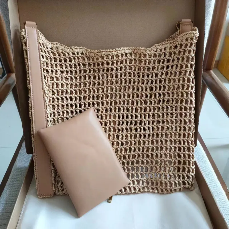 Borsa da spiaggia estiva in rafia di design, borsa da shopping in paglia, a tracolla per donna, borsa a tracolla in erba, borsa a mano da donna_voghion.com