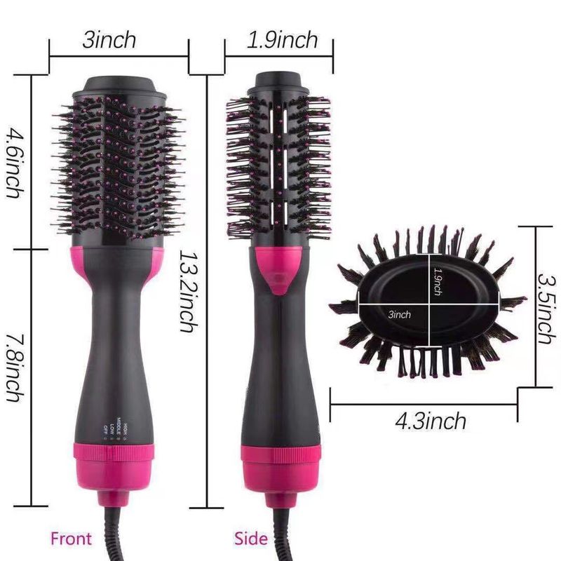 Professional 2-in-1 Hot Air Styler & Blow Dry Brush – 1000W Powerful Styling Tool For Straight & Curly Hair, 3 Heat Settings, Fast 5-Minute Styling_voghion.com