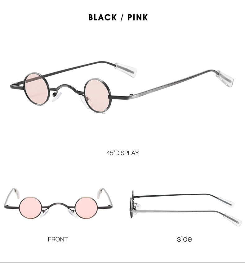 Hip hop prince mirror retro round frame niche sunglasses literary style sunglasses_voghion.com