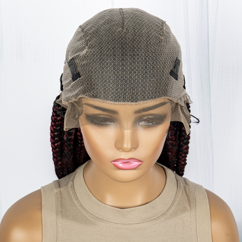 Full lace custom heavy-duty hand hook braid, large and small strand braid, long women's festive synthetic fiber wig_voghion.com
