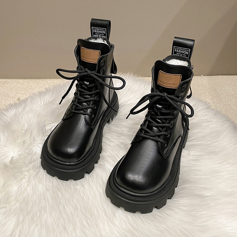 Leisure Fashion New Women's Ankle Pu Leather Boots Short Top Shoes_voghion.com