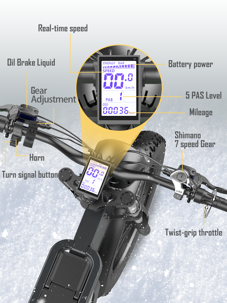 GUNAI MX25 20" Fat Tire Elektrofahrrad für Erwachsene 1000W 25Ah Vollfederung Ebike Dirt Bike_voghion.com