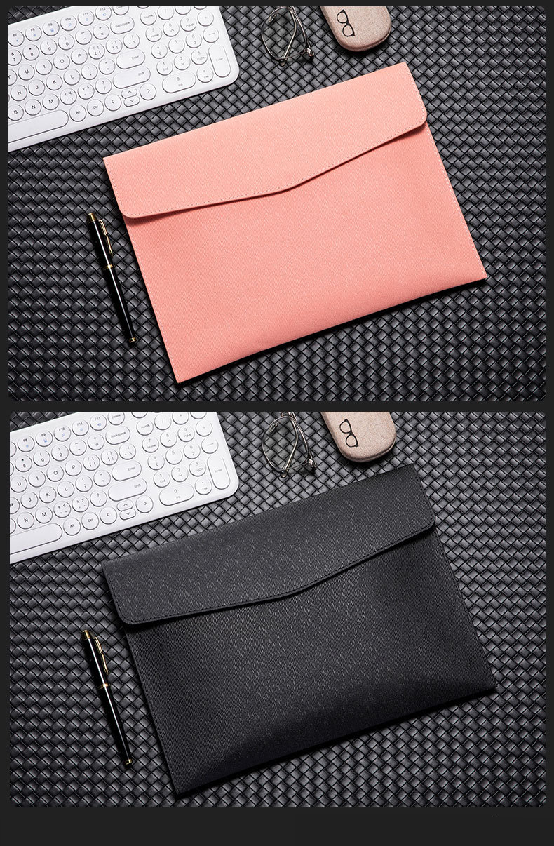 File Folder Leather Document Bag A4 File Bag Document Bag Business Briefcase Bill Storage Bag_voghion.com