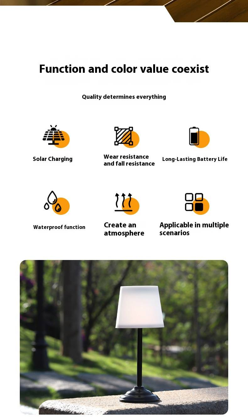 Lanterne solaire LED – Lampe décorative d'intérieur/extérieur de style européen avec capteur automatique, blanc chaud pour jardin, terrasse et festivals (ABS, 13 x 13 x 31 cm)_voghion.com