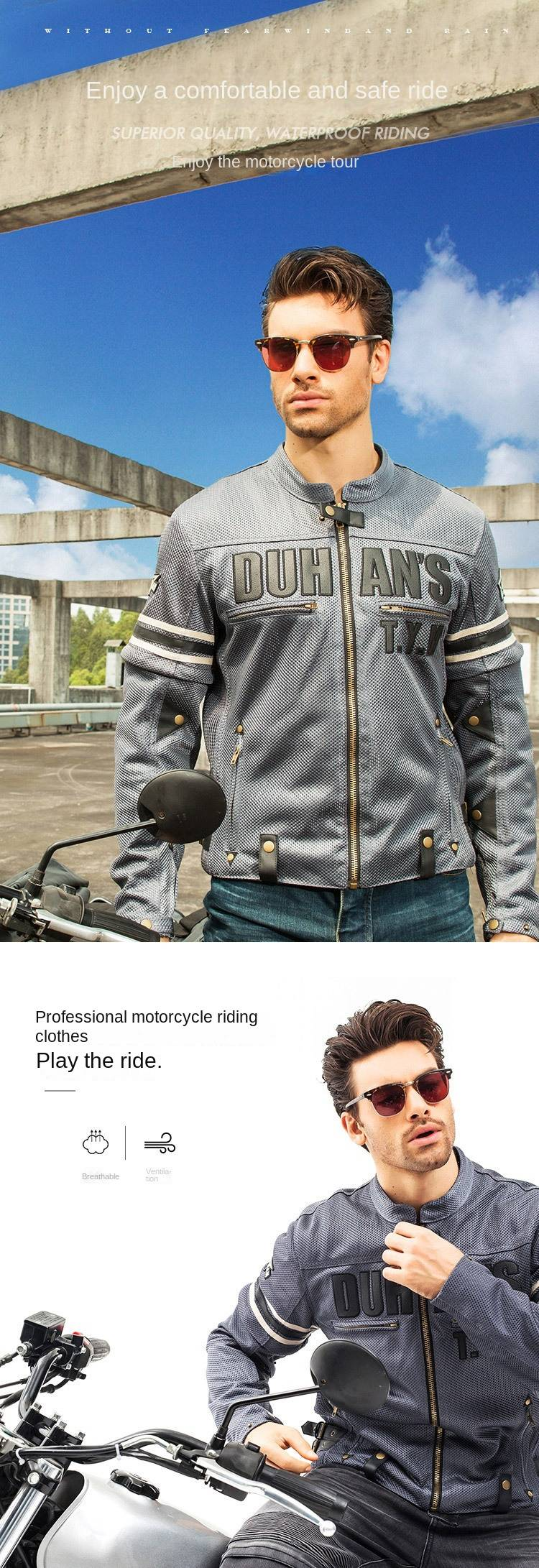 Maglie da corsa NOKO-Dukhan, maglie da moto fuoristrada da uomo e maglie estive in rete per moto._voghion.com