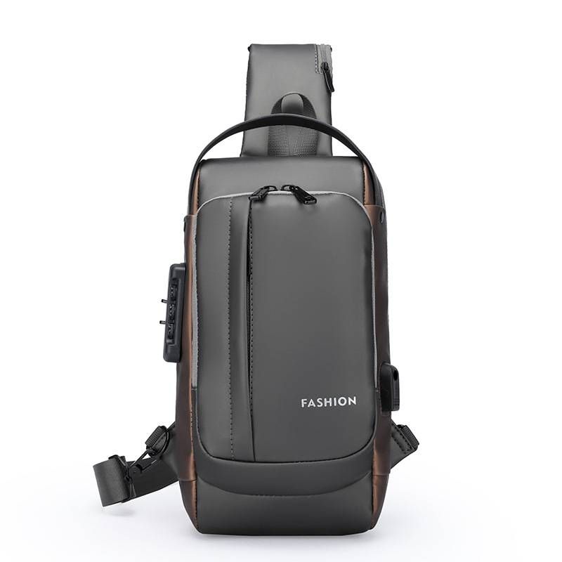 Borsa da petto per ciclismo urbano - Borsa a tracolla antifurto per uomo, borsa a tracolla leggera in nylon traspirante con blocco password_voghion.com