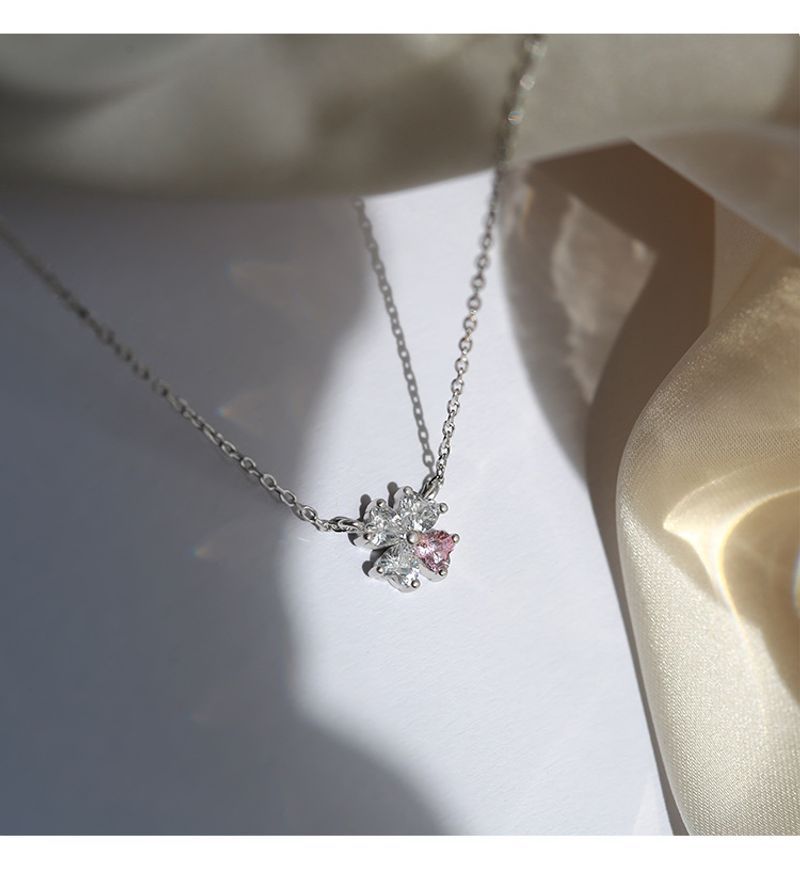 Four Leaf Clover Female Trendy Exquisite Small Simple Temperament S Sier Clavicle Chain Cold Style Necklace_voghion.com