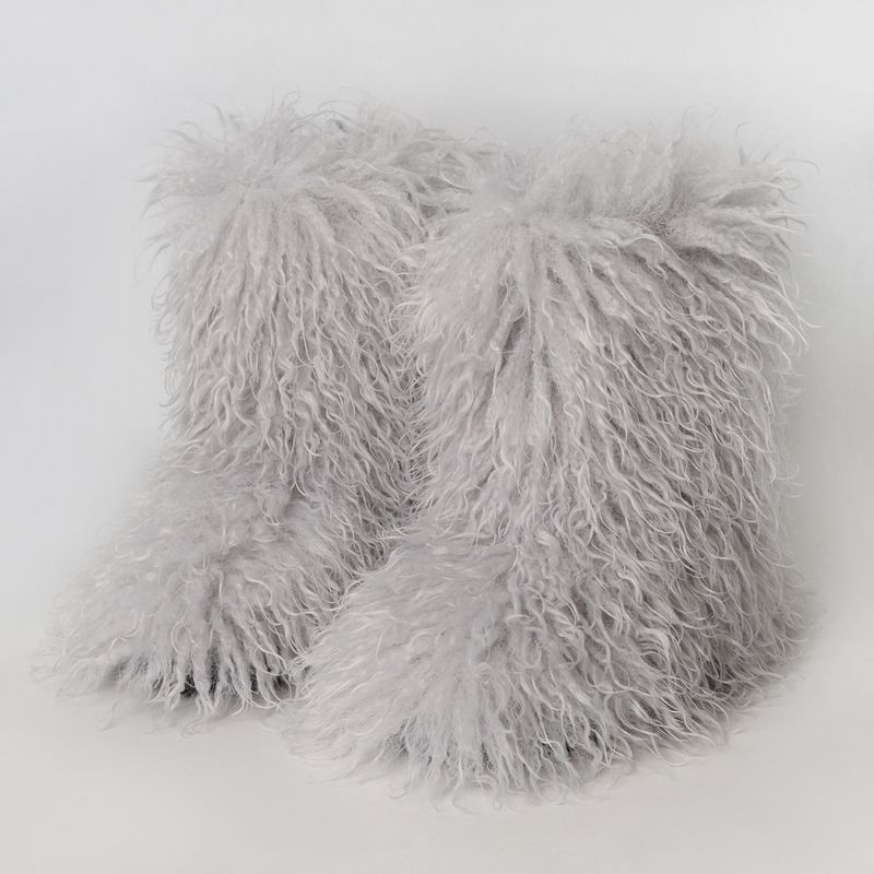 Winterstiefel, Damen-Winterstiefel bis zur Wade, Fell-Schneestiefel, grenzüberschreitend aus Europa und Amerika_voghion.com