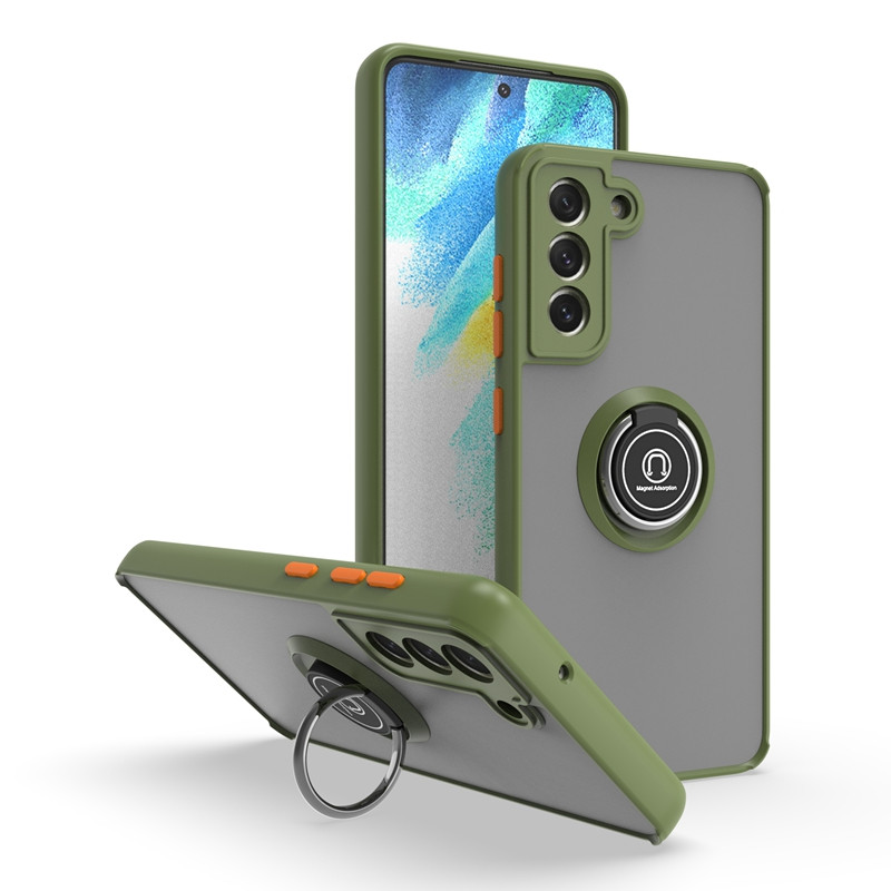 Magnetinis žiedas matinis, apsaugantis nuo kritimo telefono dėklas, skirtas Samsung Galaxy S8 S9 S10 S20 S21 S22 S23 Plus S10E S20FE Note8 Note9 Note10 Note20 Ultra Bracket Dangtelis_voghion.com