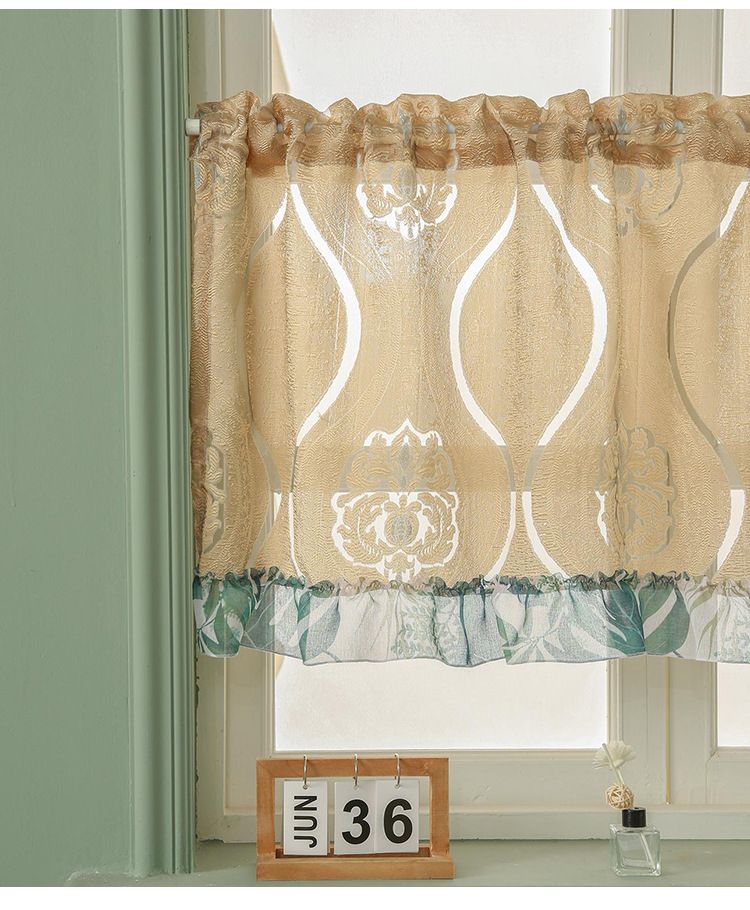 Klassischer abstrakter Türvorhang – staubdichter Raumteiler aus Polyester für Wohnzimmer, Schlafzimmer und Eingangsbereich, Volant mit Stangentasche_voghion.com