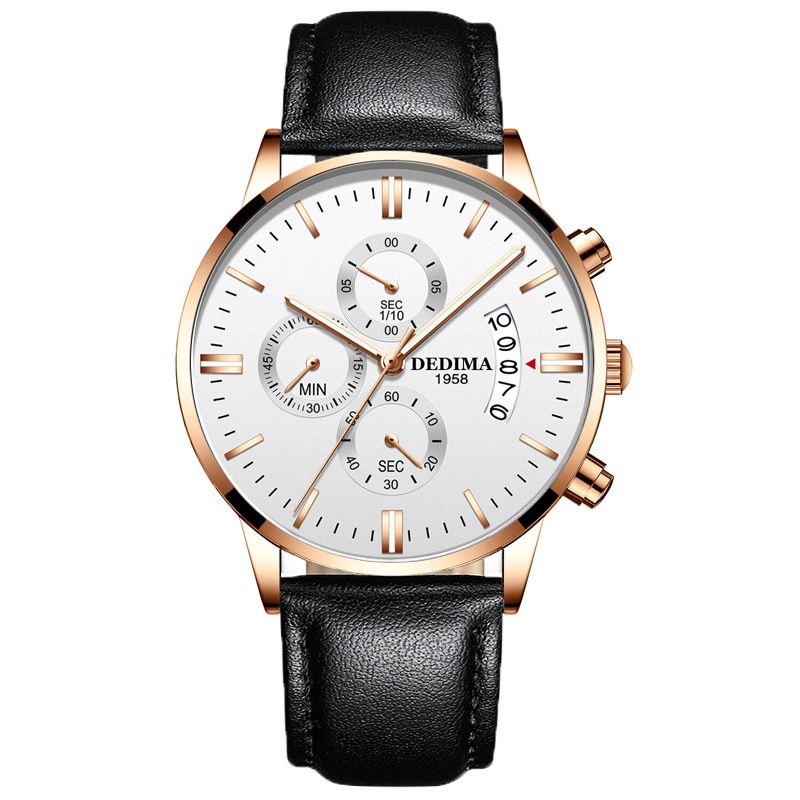 New Men's Fashion Wat Calendar Waterproof Six-Pin Multi-Function Ultra-Thin Mesh Strap Casual Fully Automatic_voghion.com