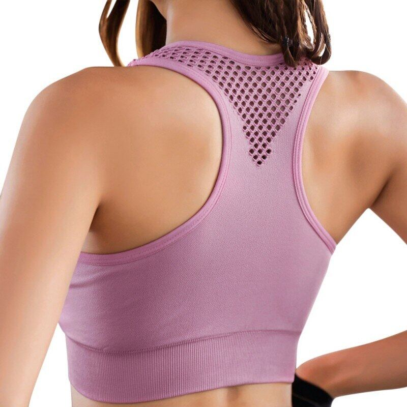 SUPERFLOWER Reggiseno Fiess da donna con scollo a U senza anello in acciaio Canottiera intima traspirante cava antiurto Taglie forti_voghion.com