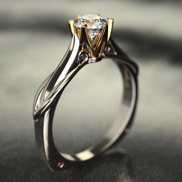 Zircônia simulada em forma de coração e flecha, galvanizada, clássica, de dois tons, com seis pontas, 1 quilate, moissanita simulada_voghion.com