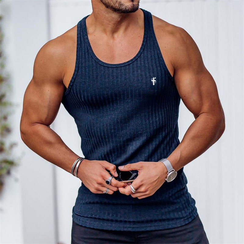 Summer New Men's Casual Vest Sleeveless Top Vest T-shirt Vest_voghion.com