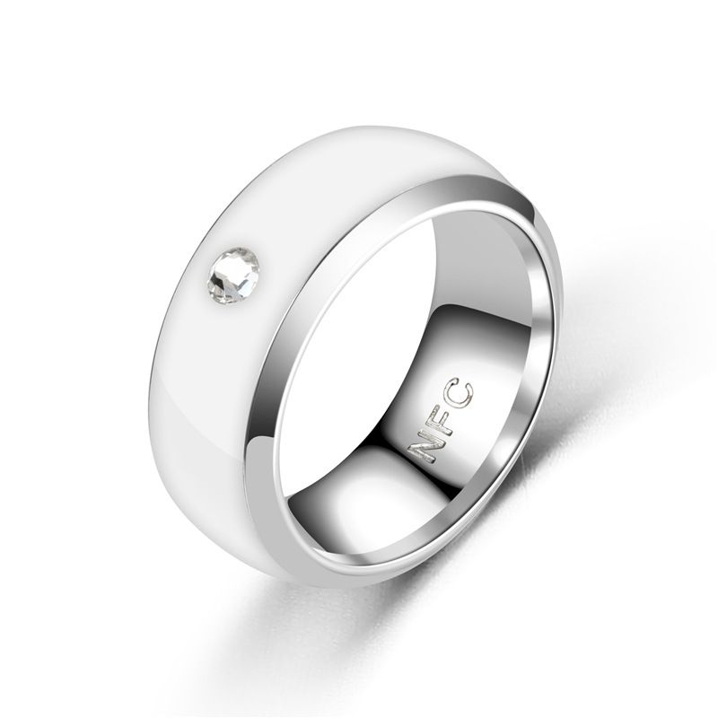 New Smart NFC Phone Tag Fashion Diamond-Inlaid Oil Drop Ring Bulk Discount Available_voghion.com