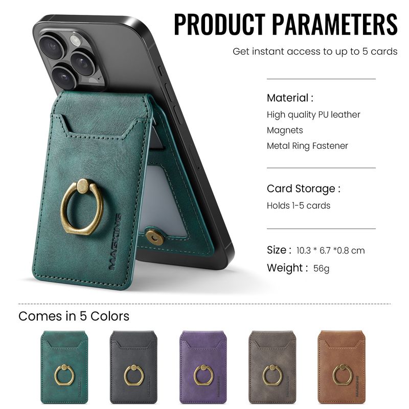 K1 For 16 Phone15 Ring Bracket Magnetic Card Holder Mobile Phone Magnetic Card Holder_voghion.com