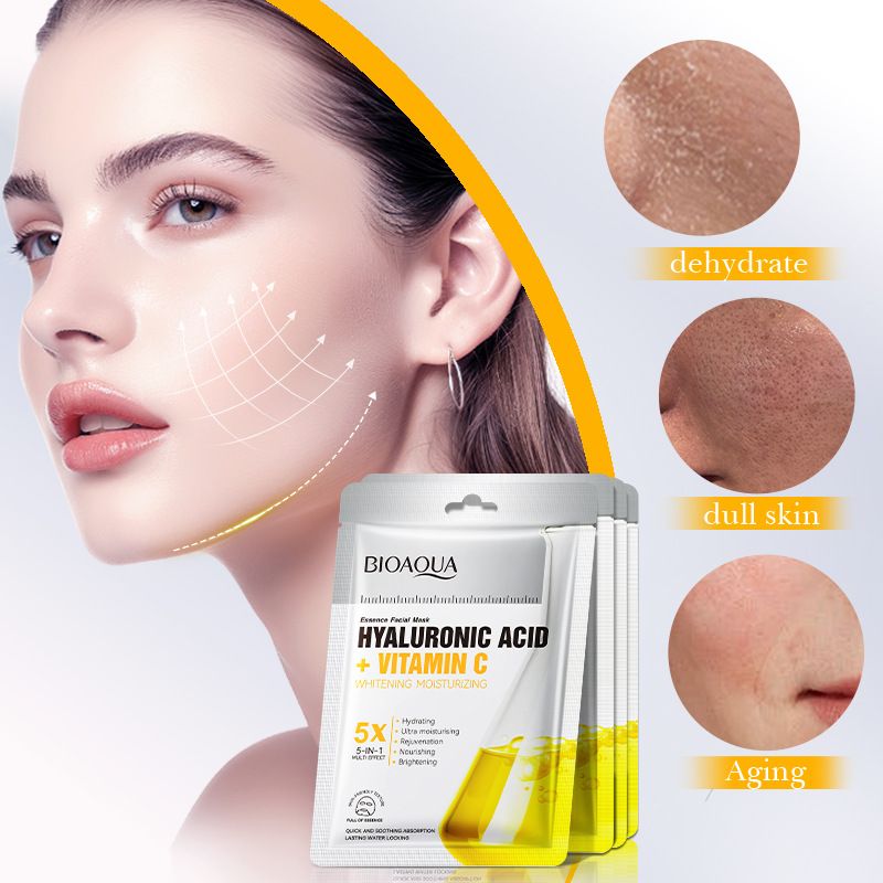 Full English BIOAOUA Hyaluronic Acid Vitamin C Whitening Moisturizing Hydrating Mask_voghion.com
