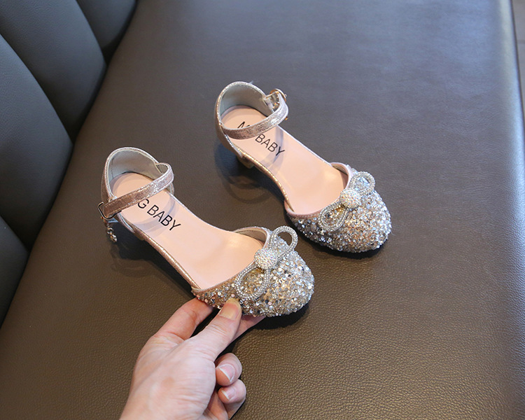Mädchensandalen, Strasssteine, High Heels für kleine Mädchen, neue koreanische Sommerversion Baotou Caligae, Performance-Schuhe,_voghion.com