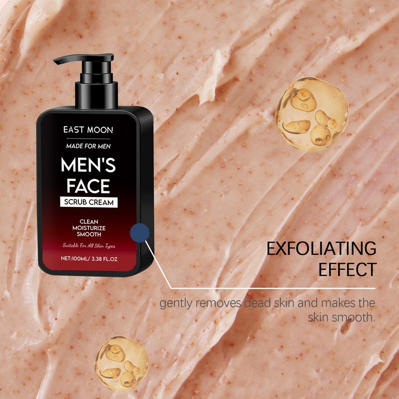 East Moon Men's sanft botzt d'Gesiichtshaut, erfrëschend Feuchtigkeitsscrub a kontrolléiert d'Uelegpeeling_voghion.com