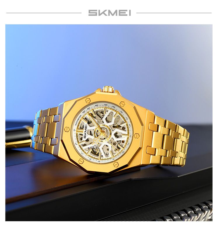 MEI Luxury Mechanical Movement Mens Casual Alloy Watches Movement Waterproof Mens Wristwatches Week Display Male Clock M036_voghion.com
