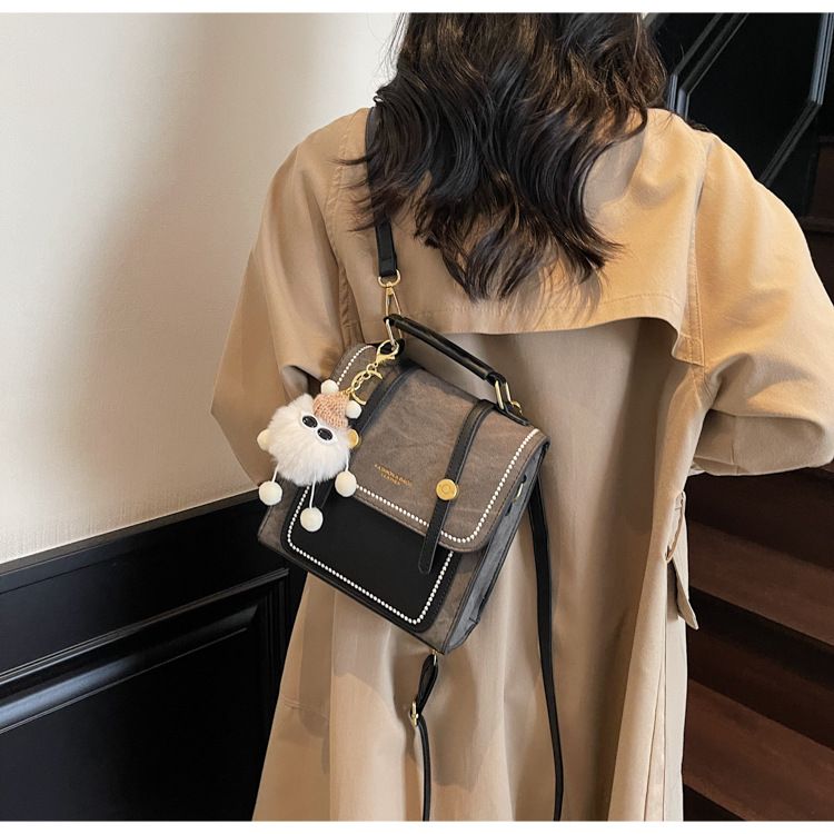 Fashion Color-Block Women's 2025 New Stylish Versatile Student Travel Small Multifunctional Backpack_voghion.com