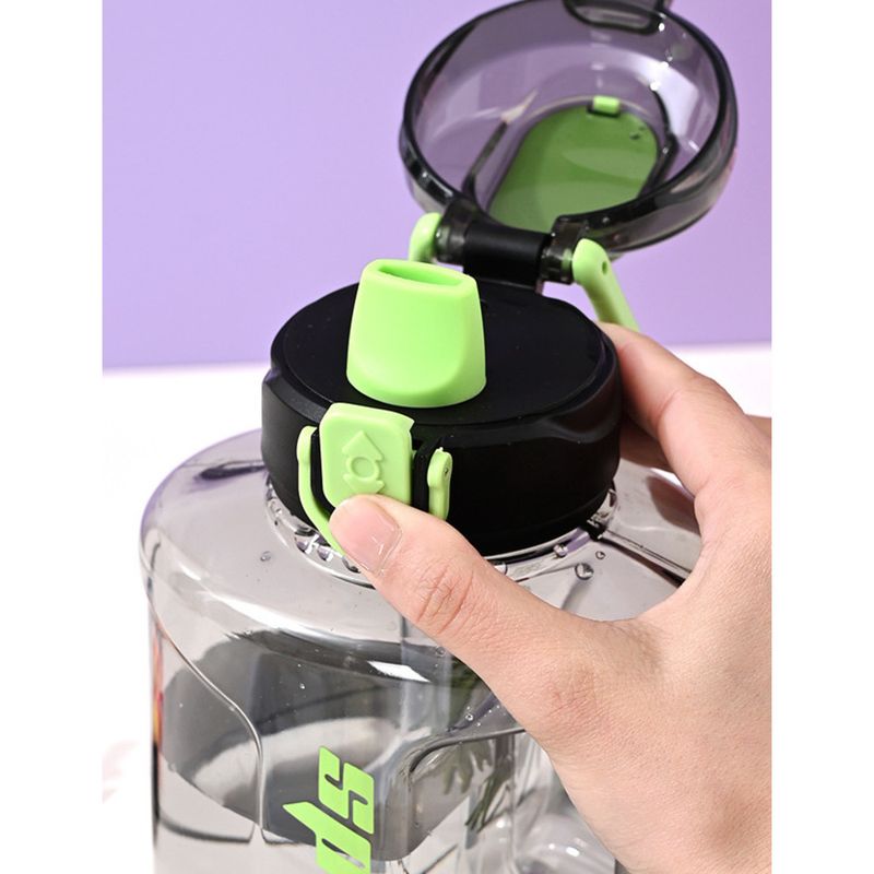 Large Capacity Unisex Ton Bucket Outdoor Sports Transparent Fitness Water Bottle Portable Plastic Space Cup_voghion.com