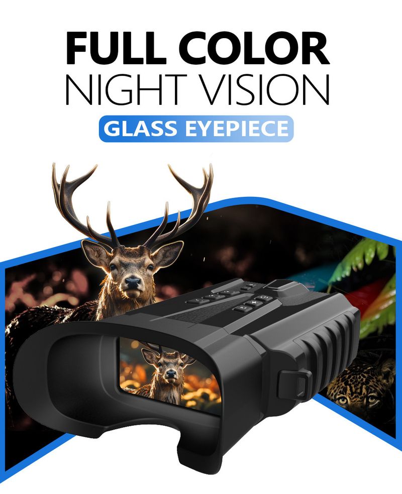 DT49 Nuovo binocolo HD per birdwatching, foto e video, portatile, per esterni, con visione notturna a colori e in condizioni di scarsa illuminazione_voghion.com