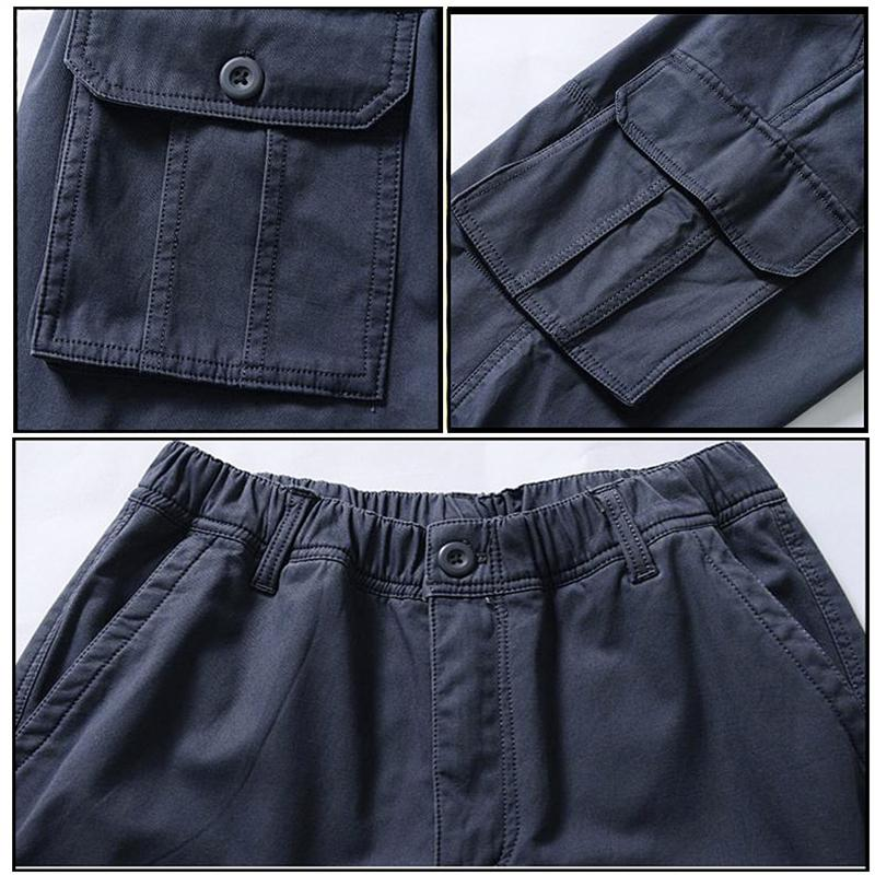 Lente Herfst Cargo Casual Heren Baggy Normale Katoenen Broek Mannelijke Combat Tactische Broek Multi Zakken_voghion.com