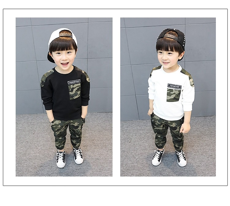 Ensemble automne/hiver pour garçons Ensemble deux pièces tendance pour enfants d'automne_voghion.com