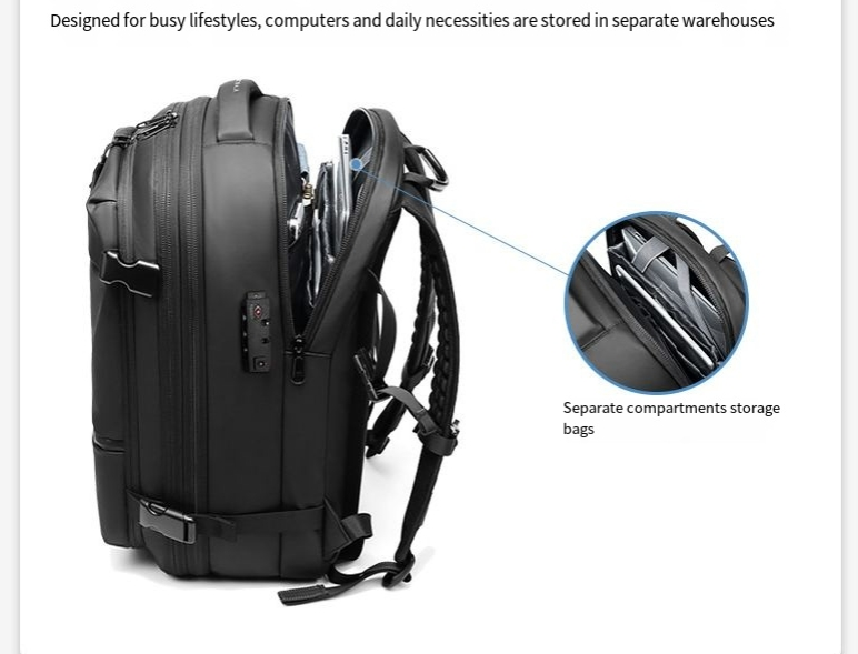 Reise-Vakuum-Rucksack Herren Business Multifunktions-Computertasche Vakuum-Kompressionsbeutel Rucksack mit großer Kapazität TPU_voghion.com