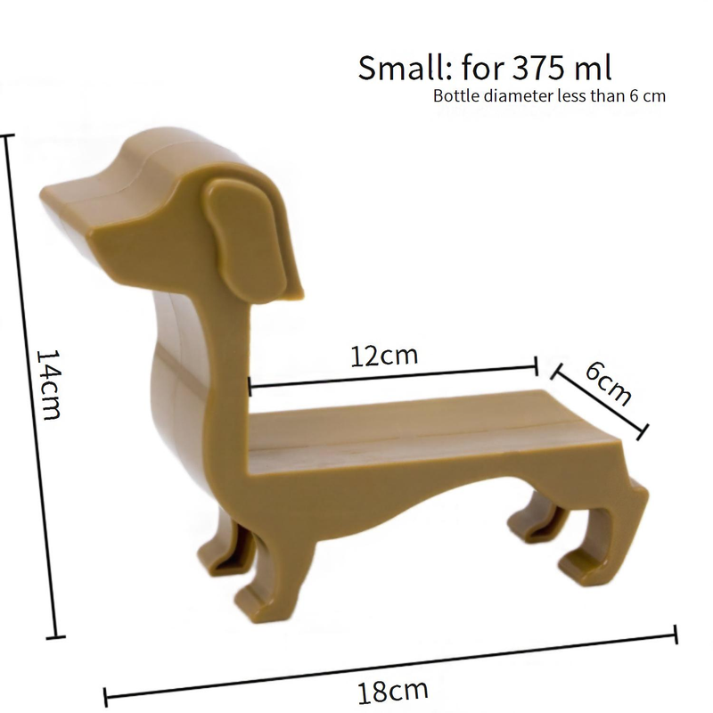 Suporte para garrafas de vinho Dachshund - Suporte para garrafas em formato de cachorro engraçado para decoração de cozinha e bar - Presente exclusivo para amantes de vinho_voghion.com