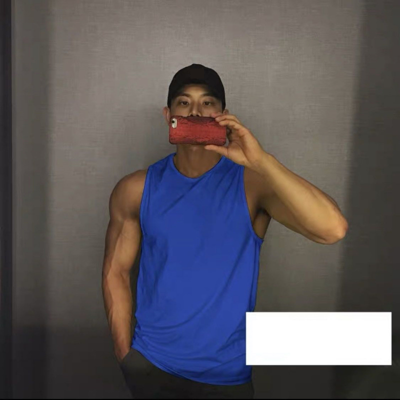 Herrenbekleidung Fitness Kurzarm Ärmellose Weste Männer Schnelltrocknende Sport Lose T-Shirt Kleidung Plus Size Basketball-Trainingskleidung_voghion.com